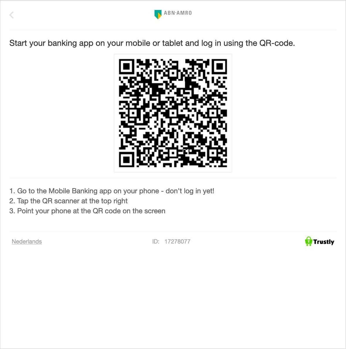 Pay N Play inloggen met QR code